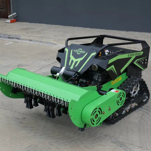 Tondeuse à gazon à chenilles autotractée à essence et diesel, 36 lames en Y, télécommande, tondeuse à fléaux pour <span class=keywords><strong>herbe</strong></span> <span class=keywords><strong>haute</strong></span>, poignée télescopique DIY - Product Image 2