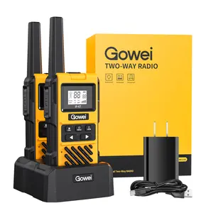 GOWEI G1Pro IP67 방수 UHF 휴대용 워키토키 2W 출력 전원 인터콤 기능이있는 야외 양방향 라디오 2 팩