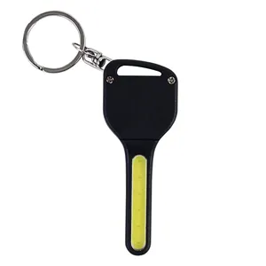 Llavero con forma de llave personalizado, forma de bolsillo, Mini COB, luz magnética