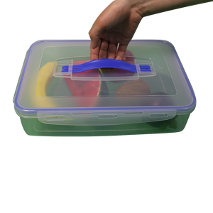 QS-caja <span class=keywords><strong>Rectangular</strong></span> de plástico transparente para almacenamiento de alimentos, contenedor de plástico transparente para guardar alimentos frescos, de calidad segura - Product Image 4
