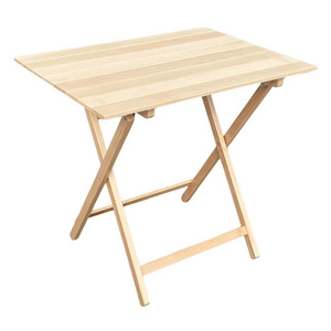 Folding Beech Wood Garden <b>Table</b> 80x60x72 Cm Space Saving Picnic Camping <b>Table</b> - Product Image 1