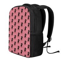 Sac à dos tendance 3D motif champignon de 12 pouces avec prise casque, sac d'école en polyester imperméable