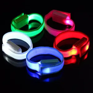 New Ideas Party Events Light Sport Nylon Customized Led Glowing Wristband Wedding Decoration