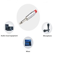 Connecteur audio mono TS 6,35 mm mâle 1/4 pouce à souder avec capuchon coloré pour clavier, amplificateur et équipement musical scolaire