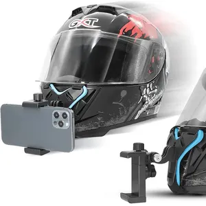 Pemegang ponsel helm, helm olahraga kualitas tinggi, Video ABS, helm sepeda motor, tali dagu, dudukan ponsel