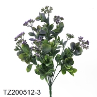 Vraie touche artificielle Faux Eucalyptus feuilles tiges branches plante de verdure pour la maison de mariage mur intérieur décoration extérieure
