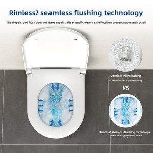 WC mural en céramique <span class=keywords><strong>Duravit</strong></span> pour la maison, avec chasse d'eau dissimulée, 257709/002169 - Product Image 4