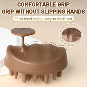 Nuovo Design OEM Spazzola per Lavaggio Testa Massaggio del Cuoio Capelluto Economica Spazzola per Shampoo Morbida in Silicone per Bambini - Product Image 4