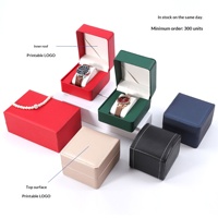 Boîte à montres en cuir PU à coins arrondis, fournie directement à l'international, avec doublure intérieure grain litchi, sensation premium, pour présentation de montres mécaniques