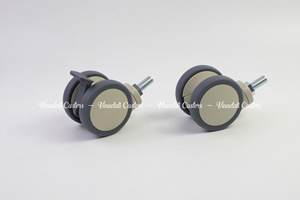 Premium Medical Caster <b>Wheel</b> with Threaded Stem, ABS <b>Plastic</b> Housing and TPR Soft <b>Wheel</b>, 3 4 5 Inch Sizes Available - Product Image 2