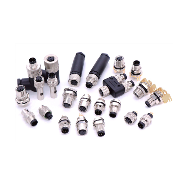 M8 4-7 Pin Circular Connector Male Female Threaded Metal Connector for Industrial Sensors Automation Control Systems
