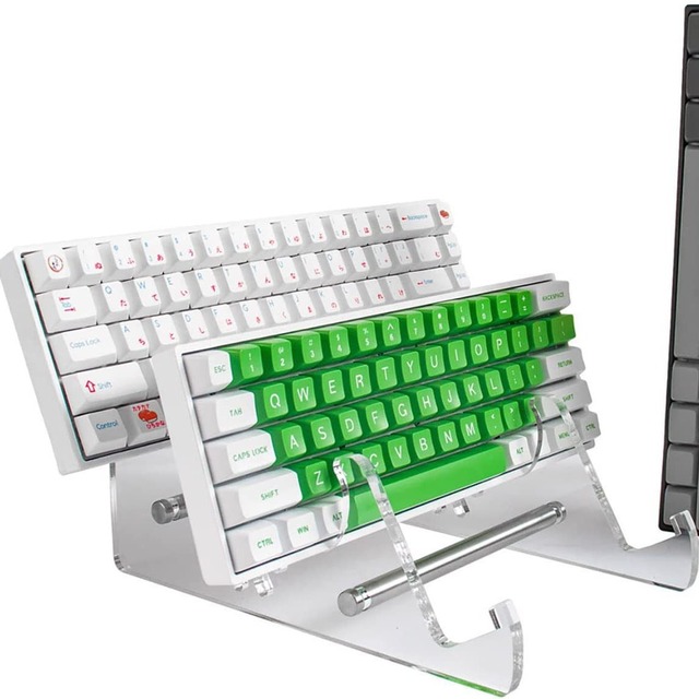 Wholesale Transparent Acrylic Keyboard Stand Elevated Tilted Desktop Tray Computer Keyboard Bracket