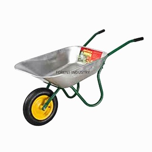 Carriola Pneumatica <span class=keywords><strong>Forent</strong></span> in Ferro Zincato Color Zinco, Costruzione in Plastica, Uso Giardino, Metallo Resistente, 500W, Capacità di Carico 80kg - Product Image 1