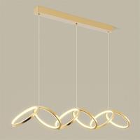 Moderne cercle minimaliste salle à manger chambre principale lustre salon bar fer suspension lampe en aluminium lustre