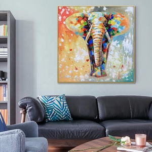 Dipinti Moderni di Maialini Carini in Stile Pop, Pittura a Olio su Tela con Texture, Arte da Parete Incorniciata Pronta da Appendere - Product Image 5