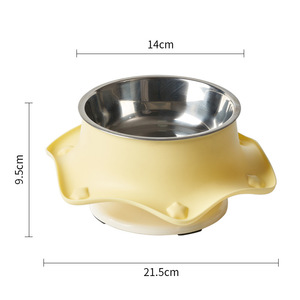 ชามสัตว์เลี้ยงสแตนเลสทรงหกเหลี่ยมกันลื่นป้องกันการพลิกคว่ำสำหรับแมว - Product Image 5