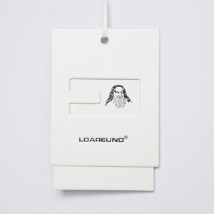 นูน Matte ตกแต่งปั๊มร้อนหรูหรา Hangtag ป้ายแท็กนามบัตรโลโก้ที่กําหนดเอง Hang Tag - Product Image 5