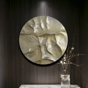 Home Interior Decoration Kunden spezifische moderne Kunst Große Metall Handwerk abstrakte Faltwand Edelstahl Skulptur