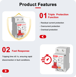 CB7LE-63Y 40A Auto reclocker 2P <span class=keywords><strong>ELCB</strong></span> & RCBO untuk AC230V miniatur pemutus arus dengan bahan tembaga & Plastik - Product Image 4
