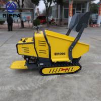 Mini-dumper sur chenilles CE approuvé RD06, capacité 400 kg, benne basculante hydraulique pour chantier et manutention de matériaux agricoles