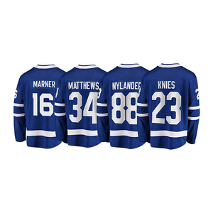 Nuova Maglia da Hockey su Ghiaccio 2025 Cucita, 34 Auston Matthews, 16 Mitchell Marner, 88 William Nylander, 23 Knies - Product Image 4