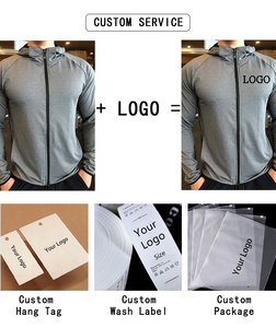 Bán Buôn Co Giãn Chạy Bộ Của Nam Giới Vỏ Mềm Thể Thao Dây Kéo Túi Áo Khoác Zip up Phòng Tập Thể Dục Tập Luyện Đào Tạo Đội Mũ Trùm đầu Áo Khoác Nam - Product Image 6