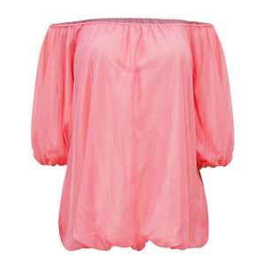 Nouvelle mode 2026, vêtements pour femmes grandes tailles, best-seller, robe pour femmes sexy, couleur unie, épaules dénudées, manches bouffantes - Product Image 3