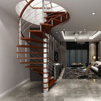 Escalier en colimaçon moderne, durable, écologique, en acier inoxydable et verre, pour extérieur, taille personnalisée, installation facile pour usage résidentiel