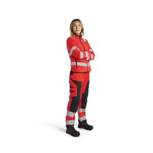 BLAKLADER - 715518115599D19 Pantalon haute visibilité pour femme sans poches à clous Rouge/Noir-EAN 7330509704615 HI-VIS WORKWEAR - Product Image 1
