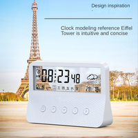Réveil numérique nouvelle arrivée, les nouvelles horloges de table intelligentes transparentes, mini horloge numérique portable, cadeaux pour le bureau et la chambre à coucher