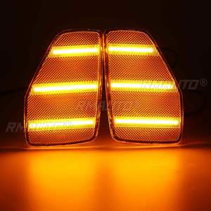 2 luces LED de señal de giro para Hummer H3 2005/2006-2010 H3T 2009-2010, luz de repetidor lateral, reflector, lámpara de guardabarros delantero - Product Image 5