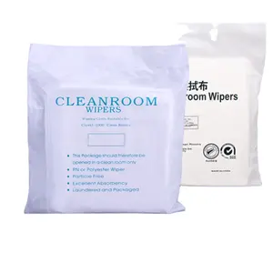 Factory direct supply class 100 polyester cleanroom clean wiper microfiber clean room lens cloth 180gsm cleaning Wiping cloth
