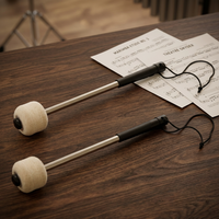 Maillet professionnel monobloc en acier inoxydable pour grosse caisse, tête en feutre de laine, pour performance de fanfare