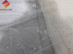 Velo da Sposa Personalizzato con Grandi Perle a Bassa Densità, Tessuto in <span class=keywords><strong>Tulle</strong></span> Morbido <span class=keywords><strong>Bianco</strong></span> Avorio, Larghezza 3M - Product Image 5