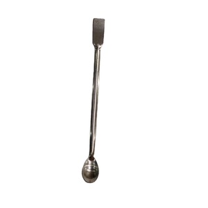 Lekang 1 Stainless Steel Medicine Spoon Double-Ended Single-Ended <b>Square</b> Headed Thickened Dispensing Laboratory Micro Sampling - Product Image 5