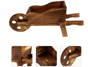 Chariot <span class=keywords><strong>en</strong></span> <span class=keywords><strong>bois</strong></span> Pot de fleurs créatif combinaison charnue support de Pot de plante; décoration de jardin ornementale <span class=keywords><strong>brouette</strong></span> planteur jardin <span class=keywords><strong>bois</strong></span> - Product Image 3