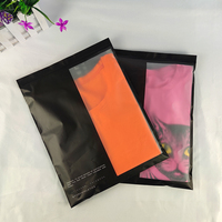 Sacs d'emballage thermosoudés pour vêtements, sacs à fermeture éclair en gros, sacs en plastique noir pour vêtements