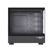 Lovingcool Nuevo Diseño USB3.0 Caja de Ordenador de Vidrio Templado Transparente, Caja de PC Negra MATX, Torres de PC para Juegos para Jugadores