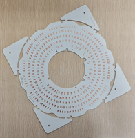 Circuit imprimé LED circulaire haute puissance à base d'aluminium MCPCB, masque de soudure blanc, pour éclairage industriel haute baie, OEM