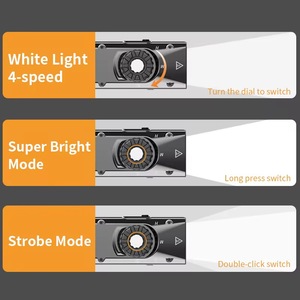 2000lm אור גבוה ip44 עמיד למים usb 2000mah li-פולימר סוללה מיני אלומיניום עמעום ופנס - Product Image 2