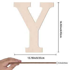ขายส่งจากโรงงาน ตัวอักษรไม้สำหรับตกแต่งผนังบ้าน งานปาร์ตี้ งานฝีมือ DIY - Product Image 4