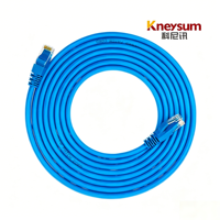 Câble de raccordement Kneysum CAT5 CAT5E en aluminium massif 8 conducteurs UTP 1m, cordon de brassage fini pour ordinateur domestique, routeur, haut débit Gigabit