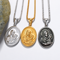 Meilleures ventes transfrontalières : Colliers pendentifs pour hommes en acier inoxydable, design tendance et élégant, motif visage et bambou, parfaits pour l'Europe