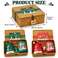 Panier-cadeau de Noël personnalisé avec articles de bar, textiles et accessoires de fête pour événements d'entreprise, vente en gros