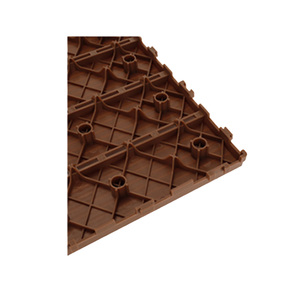 * OUTLET * 10 pezzi di piastrelle da giardino in plastica, 30x30x2cm, pavimenti WPC da esterno, colore marrone scuro, totale 0.9 m²- - Product Image 6