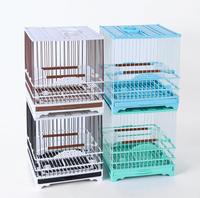 Nouvelle cage à oiseaux carrée moderne professionnelle pour animaux de compagnie, écologique, facile à nettoyer, portable avec perchoirs pour perroquets et perruches