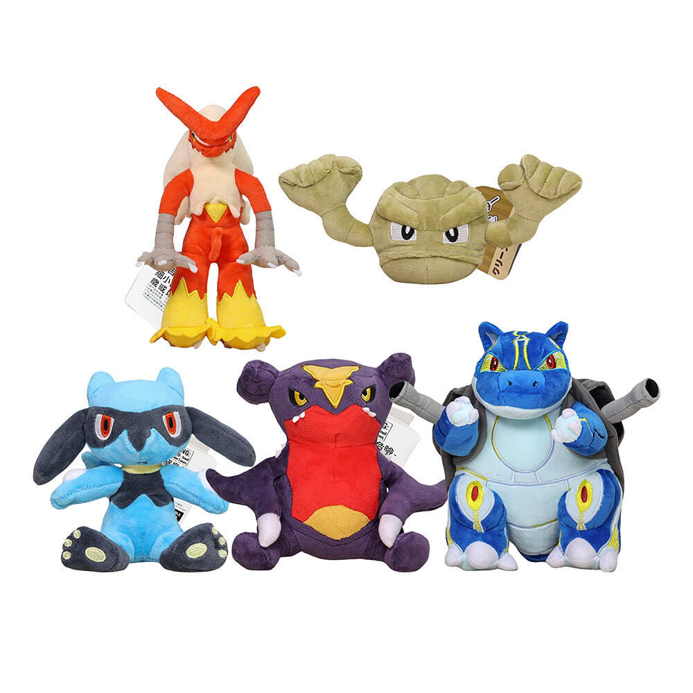Оптовая продажа, плюшевая кукла Blaziken Garchomp Geodude Riolu 10-22 см