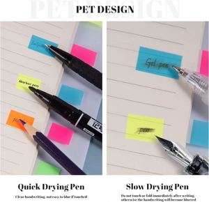 HengXin - Pestañas Adhesivas Transparentes de Doble Cara para Índices, Material Escolar, Notas Adhesivas Coloridas, Papelería de PET - Product Image 5