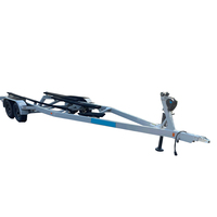 Remorque pour bateau en acier galvanisé, structure fiable pour yachts et petits bateaux, remorque pour bateau de 26 pieds * 8 pieds
