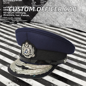 High Quality Custom Nylon Uniform <b>Caps</b> Handmade <b>Peaked</b> Top Hats for Worldwide Workplace Beach Party Occasions - Product Image 2